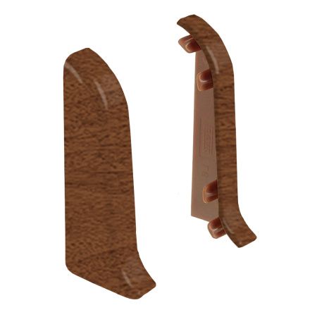 Торцевые заглушки для плинтуса К55 Комфорт 2 штуки Ольха