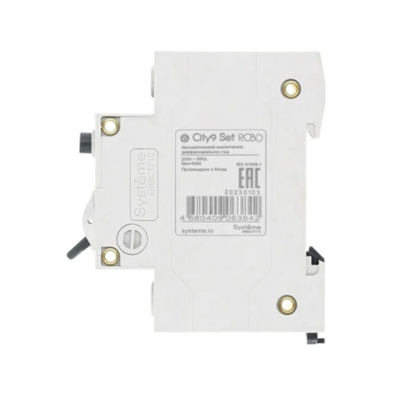 Картинка Автоматический выключатель дифференциального тока АВДТ 1P+N С 16А 4.5kA 30мА тип A 230В City9 C9D55616 Set Systeme Electric