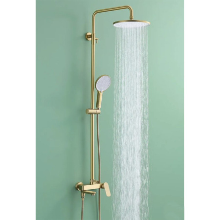 Изображение Душевая система для ванны Золотой сатин RAGLO 9R03.24.03 Картинка Душевая система для ванны Золотой сатин RAGLO 9R03.24.03