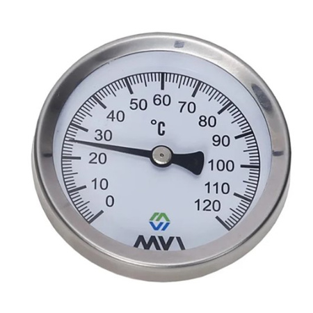 Картинка Термометр аксиальный Биметаллический от 0°С до 120°С 63 мм MVI