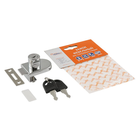 Картинка Нора-М Замок мебельный 6408 цвет Хром для мебельной фурнитуры