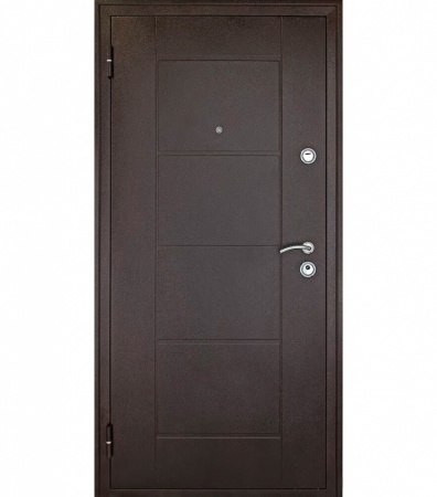 Дверь Форпост Квадро Ель карпатская размер 860х2050 мм Левая с цилиндрическим замком и дверной фурнитурой