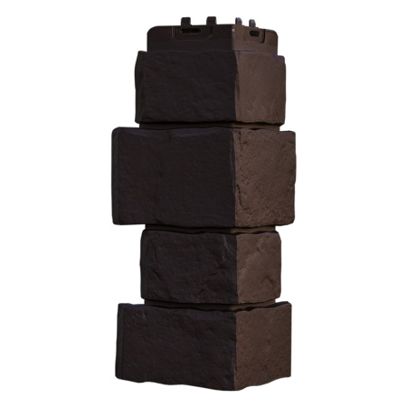 Угол наружный Гранд Лайн крупный камень коричневый 412х120 мм