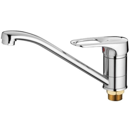 Смеситель для кухни с гайкой латунь VALFEX Alioth Chrome VF.4904