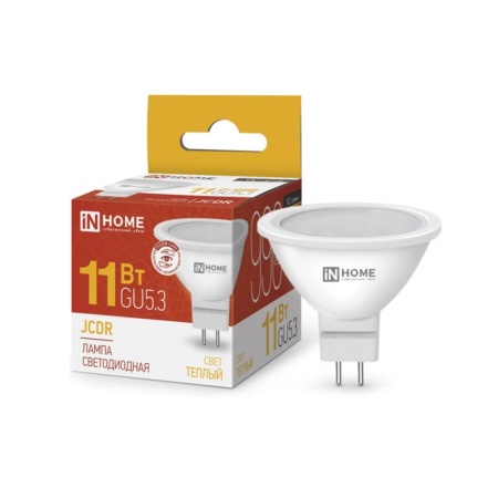 Лампа светодиодная LED-JCDR-VC 11Вт 230В GU5.3 3000К 990Лм IN HOME