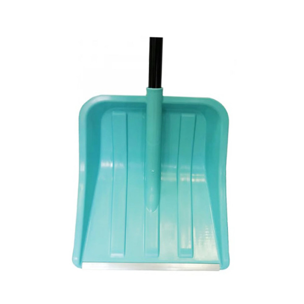 Картинка Лопата снеговая алюминиевый черенок и ручка 41х45 Бирюза Sturm