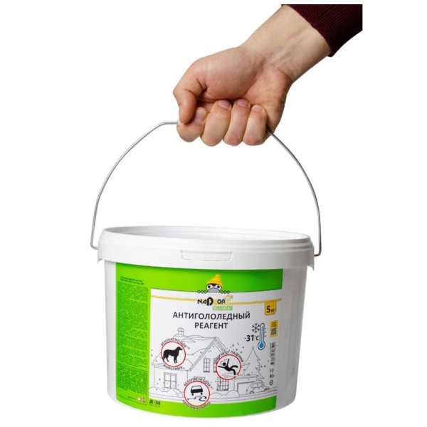 Картинка Антигололедный реагент NADZOR 5кг