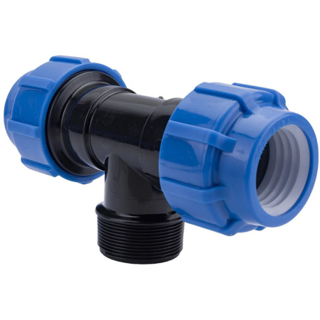 Картинка Тройник переходной ПНД наружная резьба 50х 2"х50 ТПК-АКВА Политэк