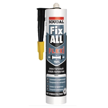 Герметик Черный 290 мл Soudal Fix All