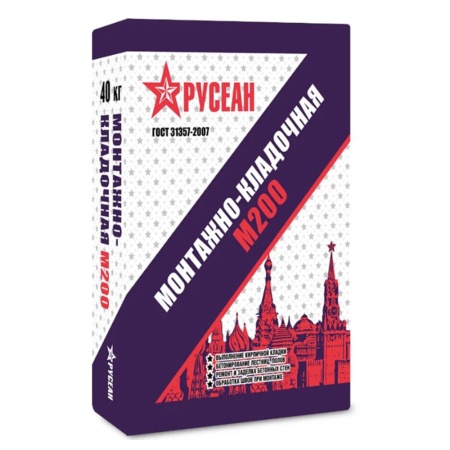 Монтажно-кладочная Смесь М-200 Русеан 40 кг