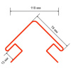 Картинка Угол наружный 75 ТЕХНОНИКОЛЬ Оптима Каштан 3 м