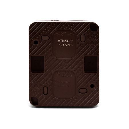 Картинка Выключатель 1 клавиша IP54 10 АХ Коричневый Systeme Electric ATLASDESIGN Profi54