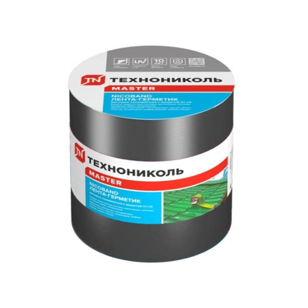Картинка Лента-герметик самоклеящаяся ТЕХНОНИКОЛЬ NICOBAND 15 см 10 м Темно-серая