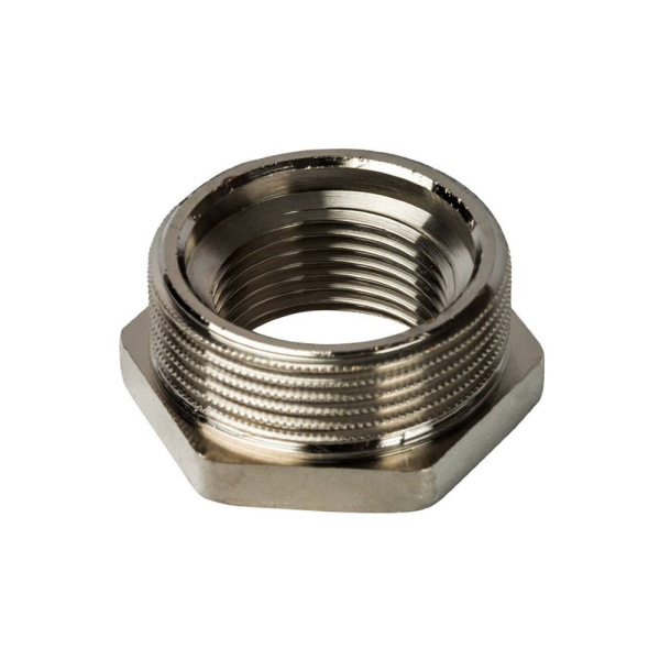 Картинка Футорка НВ 1"1/2х1" никелированная STOUT