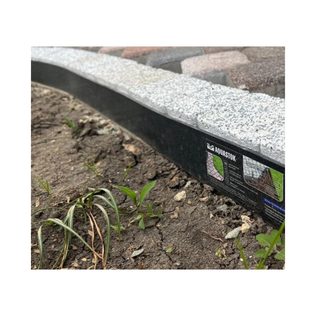 Картинка Пластиковый бордюр садовый H80 Черный L1500 1521х75х89 AQUASTOK FlexCurb