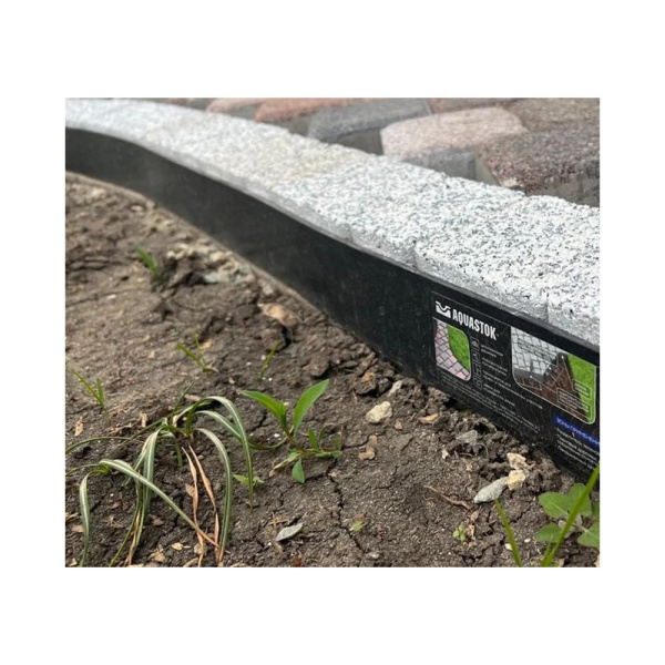 Картинка Пластиковый бордюр садовый H80 Черный L1500 1521х75х89 AQUASTOK FlexCurb