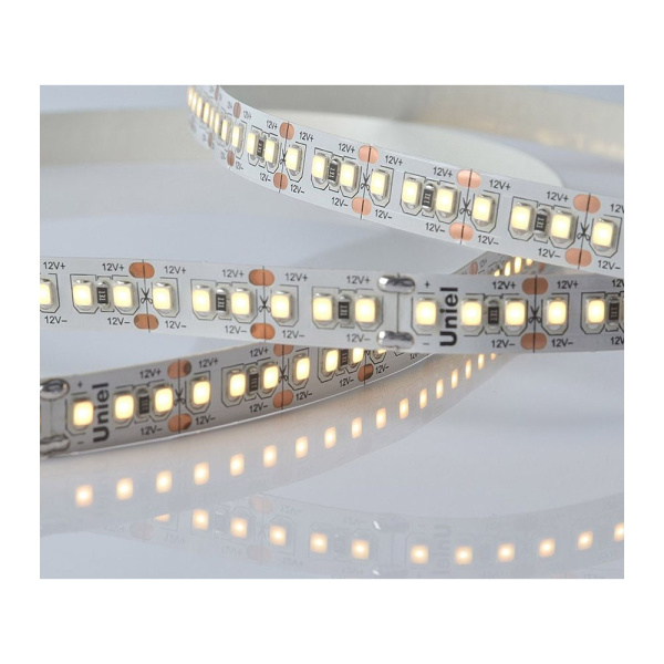 Картинка Светодиодная лента Uniel ULS-M16-2835-180LED/m-10mm-IP20-DC12V-17W/m-5M-3000K PROFI