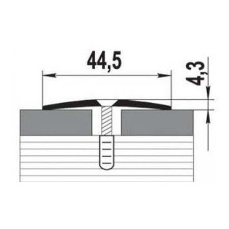 Картинка Порог стыковочный ПС-04-3 R088 Орех 1,8 м