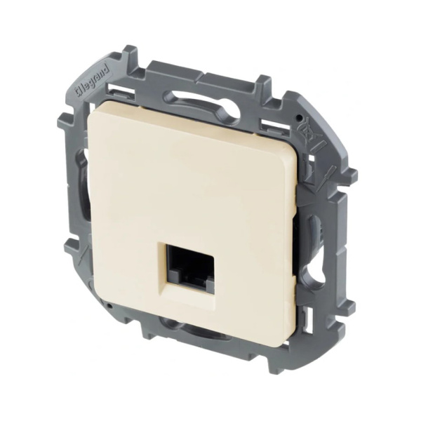 Картинка Розетка интернет RJ45 категория 5E UTP Слоновая кость Legrand INSPIRIA