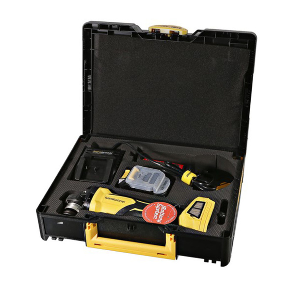 Картинка УШМ 18В 125 мм 4Ач ЗУ кейс HS HAG1812E Hanskonner