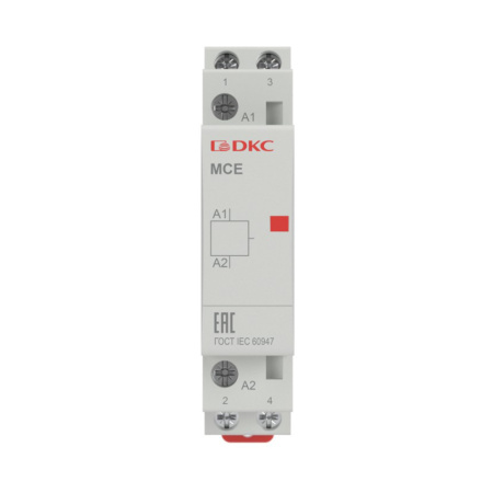 Картинка Контактор модульный YON max типа MCE 2P 1НО+1НС 25A 240В DKC
