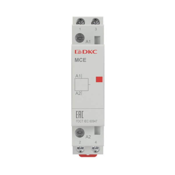Картинка Контактор модульный YON max типа MCE 2P 1НО+1НС 25A 240В DKC