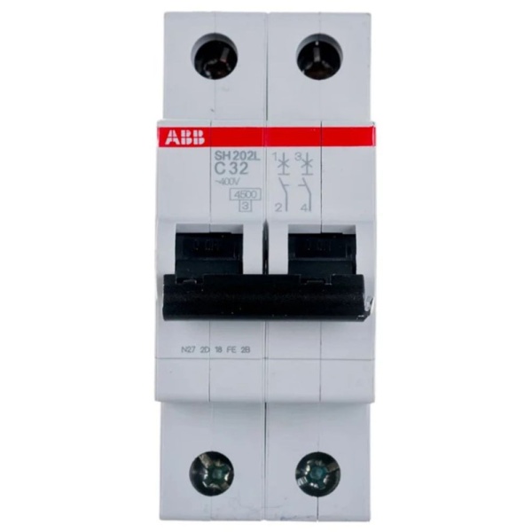 Картинка Выключатель автоматический SH202 2п С 32А 4,5кА ABB