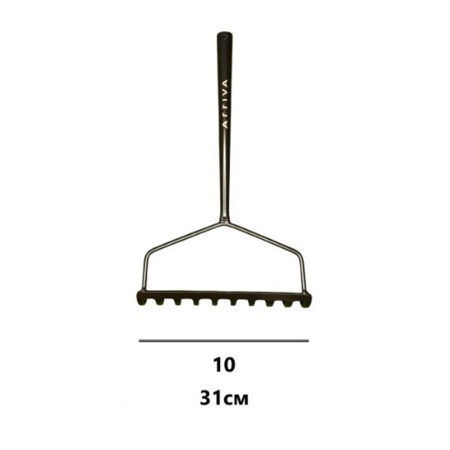 Картинка Грабли 10 зубцов цельнометаллическая с увеличенным захватом ARRIVA