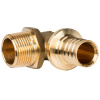 Уголок НР 25 x 3/4' латунь переходной, аксиальный STOUT