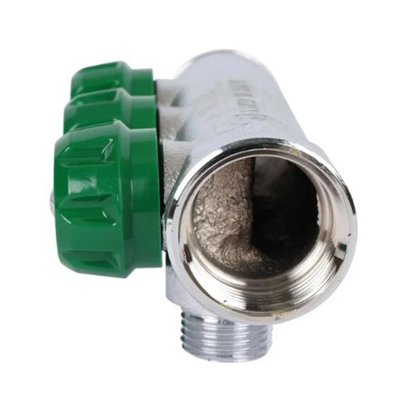 Картинка Коллектор регулирующий 3/4" 3 выхода 1/2" FF плоское уплотнение STOUT