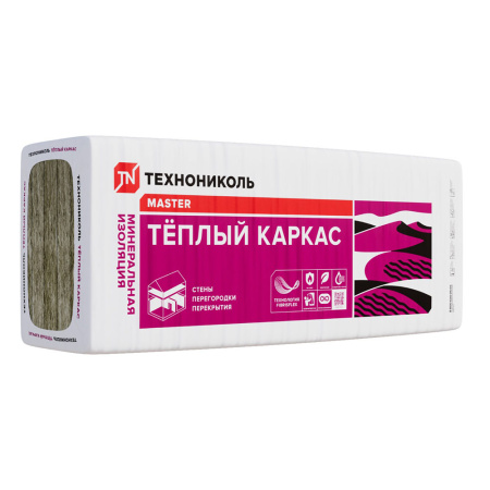 Утеплитель Теплый каркас 37 PN толщина 50 мм 7,32 м² ТЕХНОНИКОЛЬ