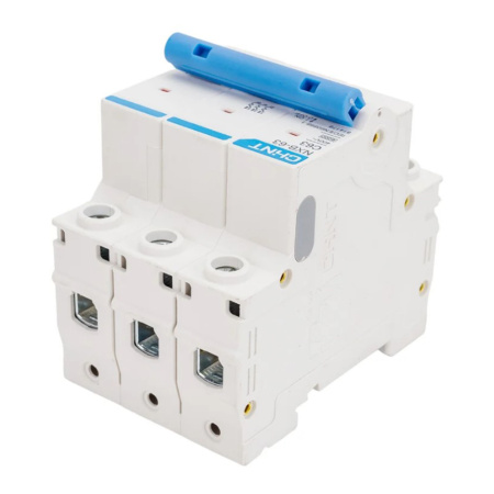 Картинка Выключатель автоматический модульный 3п C 63А 6кА NXB-63 CHINT