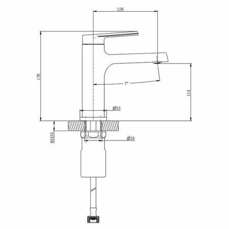 Картинка Смеситель для умывальника Графит SPLENKA 9S50.10.09