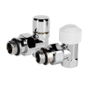 Набор термостатический угловой Design 1/2"М30х1,5 Хром Royal Thermo