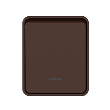Картинка Выключатель 1 клавиша с подсветкой IP54 10 АХ Коричневый Systeme Electric ATLASDESIGN Profi54