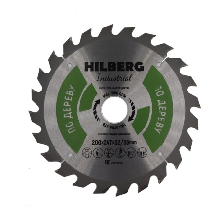 Hilberg Диск пильный по дереву 200х32-30 мм 24 зуб