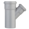 Картинка Тройник Ø 75х50 45° для внутренней канализации Серый Политэк