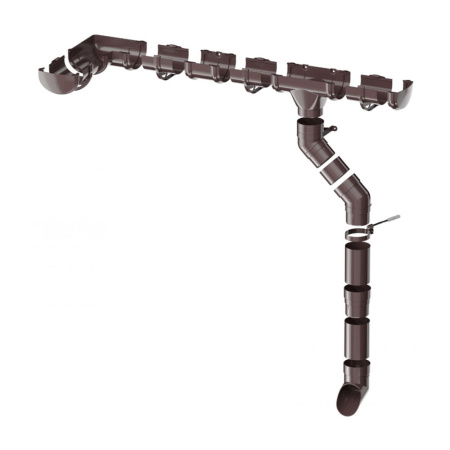 Картинка Желоб 120/80 мм ПВХ 3 м Темно - коричневый ТЕХНОНИКОЛЬ Оптима