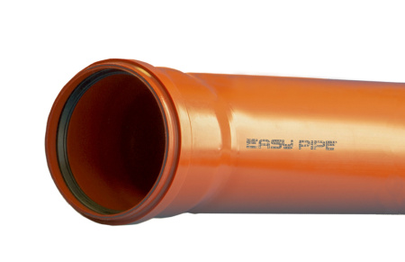 Труба наружная Политэк Easy Pipe 110х3.4х1000 мм Оранжевая
