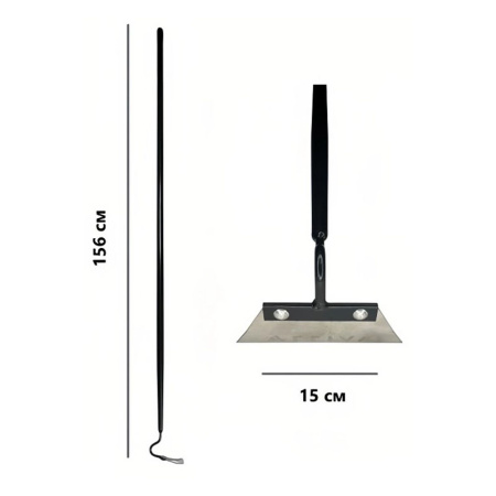 Картинка Тяпка нержавеющая сталь цельнометаллическая 150 мм ARRIVA