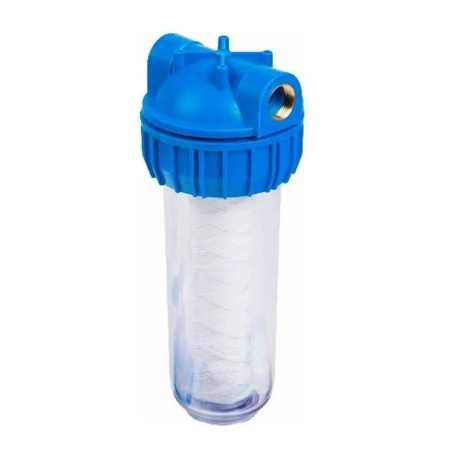 Картинка Корпус фильтра 10SL 1/2" ВР Прозрачный картридж SC-10W UNIPUMP CFC-10K