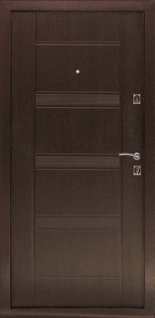 Картинка Дверь комфорт К В 860х2050 мм правая венге с цилиндрическим замком и дверной ручкой