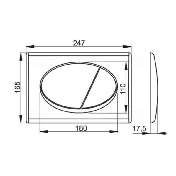 Изображение Кнопка для инсталляции Хром глянцевая 023-4332 Alca Plast M71 Картинка Кнопка для инсталляции Хром глянцевая 023-4332 Alca Plast M71