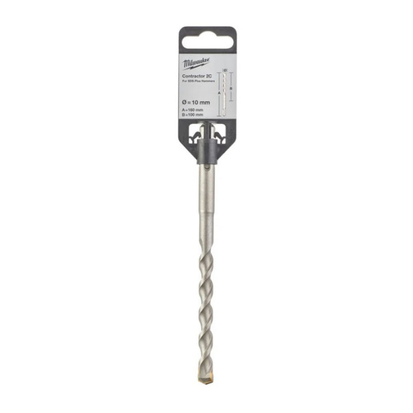 Картинка Бур 10х160 мм SDS-plus 2 грани CONTRACTOR Milwaukee