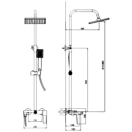 Изображение Душевая система тропический душ латунь Callisto Chrome VALFEX VF.24817 Картинка Душевая система тропический душ латунь Callisto Chrome VALFEX VF.24817