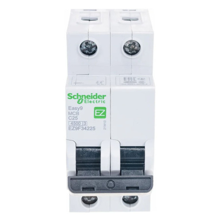 Картинка Выключатель автоматический 2п 25А С 4.5 кА Schneider EASY9