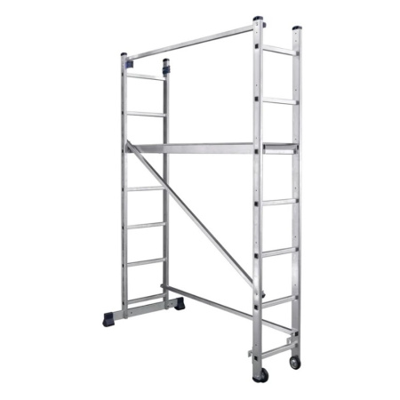 Лестница-помост алюминиевая 2x7 ступеней 3,4 м 1,98 м Alumet SM 4007