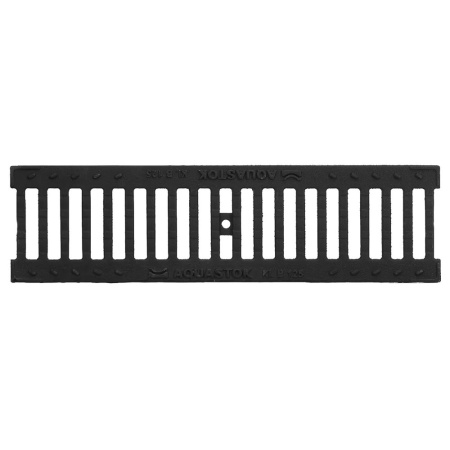 Картинка Решетка для лотка 500x136x15 мм Чугунная щелевая AQUASTOK NORMA DN100 B125