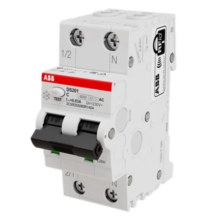 Автоматический выключатель дифференциального тока DS201 1P+N С 25А ABB