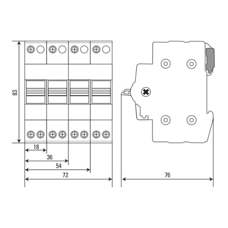 Картинка Трехпозиционный переключатель ТПС-63 4P 63А PROxima EKF